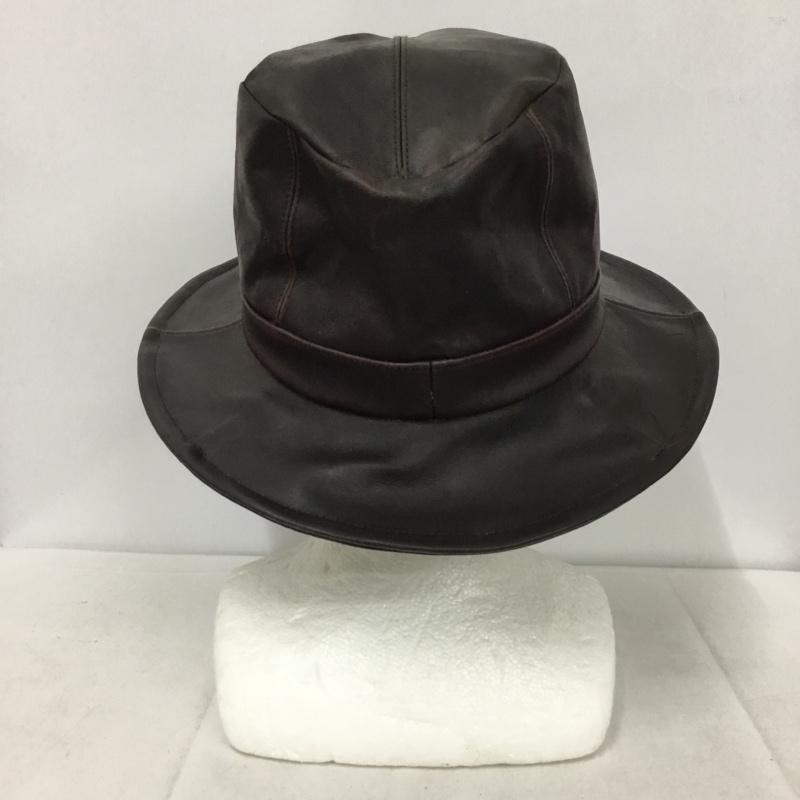 カシラ CA4LA 帽子 ハット ZKN01357 牛革ハット 無地 ダークブラウン / ダークブラウン /  メンズ USED 古着 中古 10136473