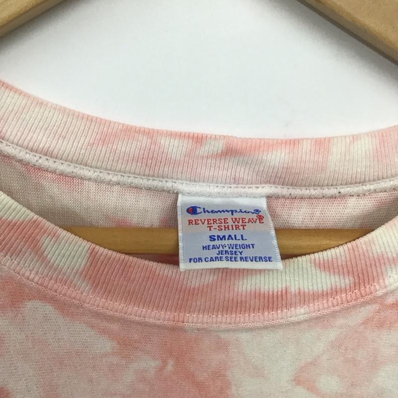 チャンピオン Champion Tシャツ 半袖 c3-p323 半袖カットソー プリントTシャツ S ロゴ、文字 白 / ホワイト / X 桃 / ピンク /  メンズ USED 古着 中古 10138897
