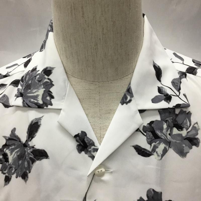 アデイインザライフ ユナイテッドアローズ A day in the life UNITED ARROWS シャツ、ブラウス 長袖 長袖シャツ カラーシャツ ポケットシャツ 長袖カットソー プリントシャツ L プリント 白 / ホワイト /  メンズ USED 古着 中古 10114614