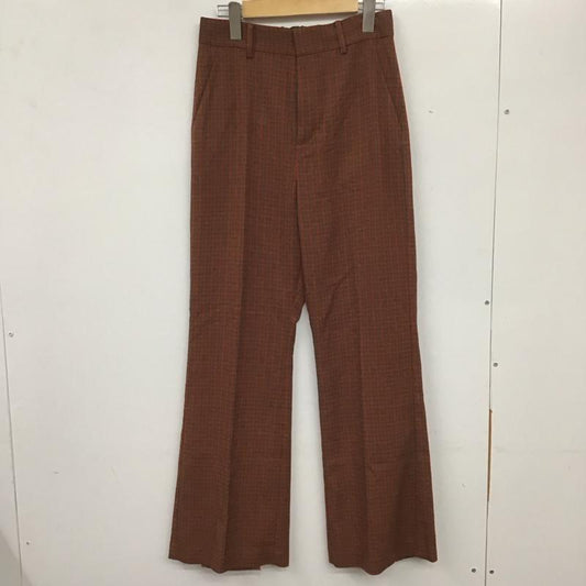 ミルクフェド MILKFED. パンツ スラックス 103223031009 PLAID INVERTED BOX PLEAT PANTS M チェック 橙 / オレンジ /  レディース USED 古着 中古 10134235