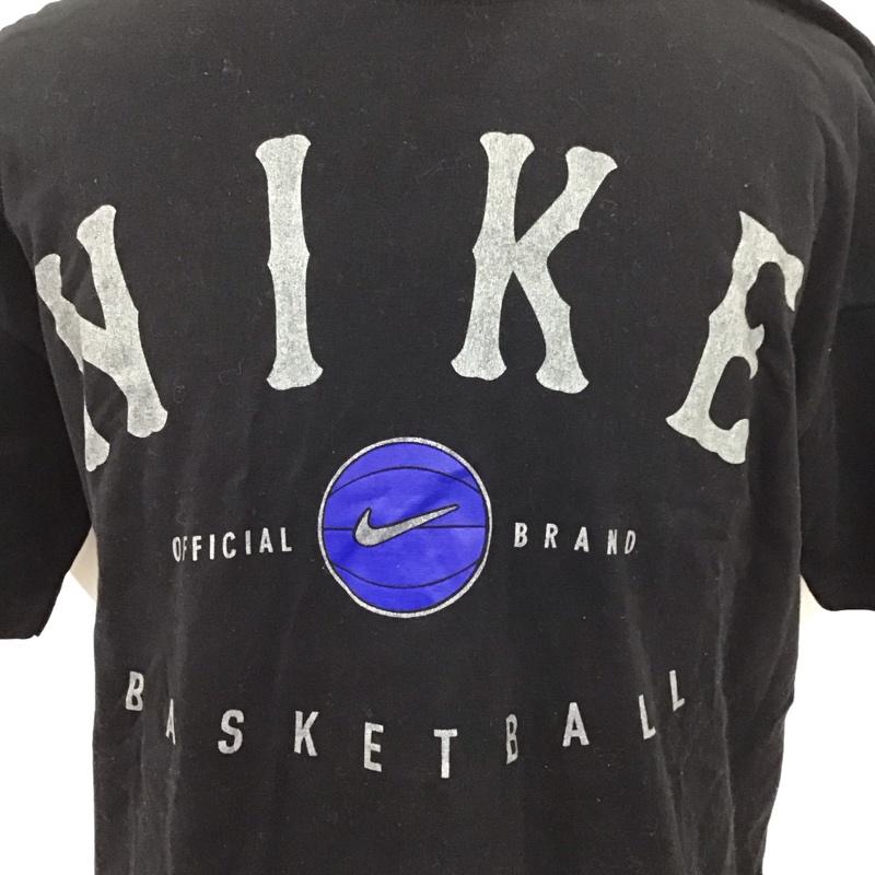 ナイキ NIKE Tシャツ 半袖 半袖カットソー プリントTシャツ クルーネックカットソー プリント 黒 / ブラック /  メンズ USED 古着 中古 10114187