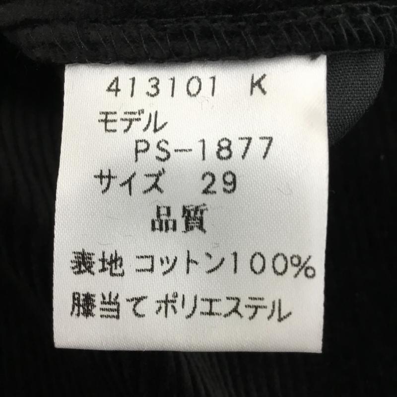 ポールスミス Paul Smith パンツ スラックス コーデュロイ　PS-1877　90s　2タックスラックス 29インチ 無地 黒 / ブラック /  メンズ USED 古着 中古 10142019