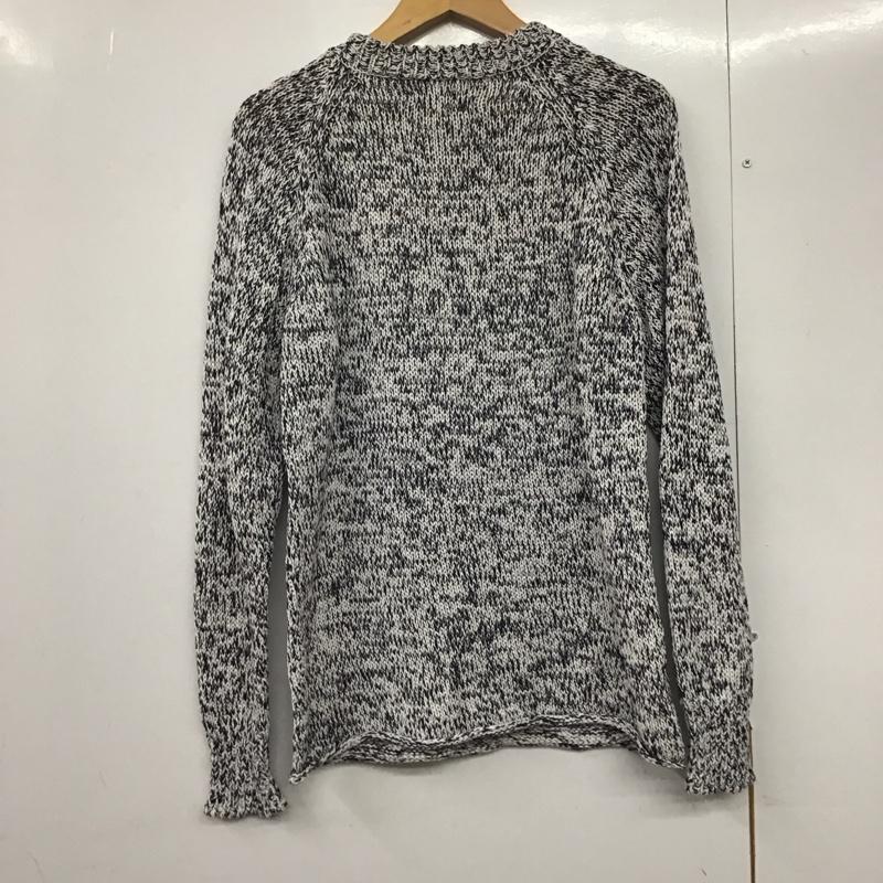 ジュンハシモト junhashimoto ニット、セーター 長袖 1091610012 TAPEYARN 長袖ニット クルーネック 2 総柄 白 / ホワイト / X 紺 / ネイビー /  メンズ USED 古着 中古 10144609