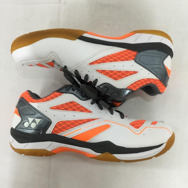 ヨネックス YONEX スニーカー スニーカー SHBCFM バドミントンシューズ パワークッション コンフォート 25.5cm 箱有 25.5cm ロゴ、文字 白 / ホワイト / X 灰 / グレー / X 橙 / オレンジ /  メンズ USED 古着 中古 10150023