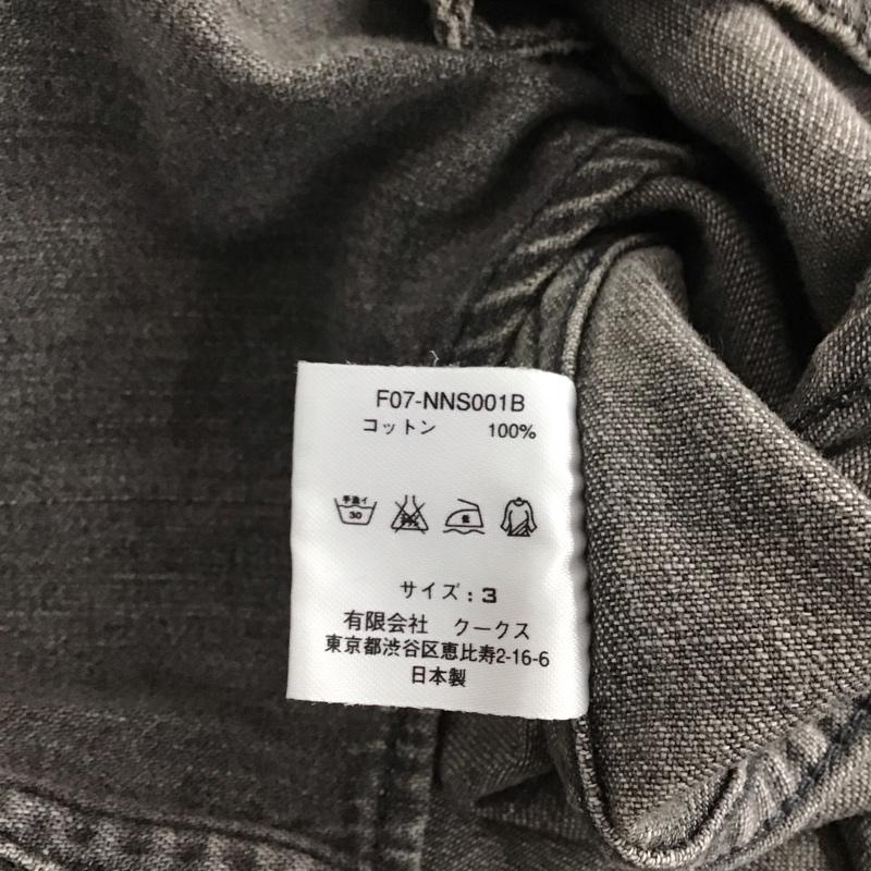 ナンバーナイン NUMBER (N)INE シャツ、ブラウス 長袖 長袖シャツ デニムシャツ カラーシャツ 07年 宮下期 3 無地 黒 / ブラック /  メンズ USED 古着 中古 10141904