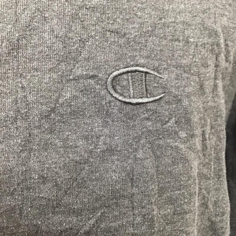 チャンピオン Champion トレーナー 長袖 長袖トレーナー スウェット クルーネック リブスウェットカットソー XL ロゴ、文字 灰 / グレー /  メンズ USED 古着 中古 10118255