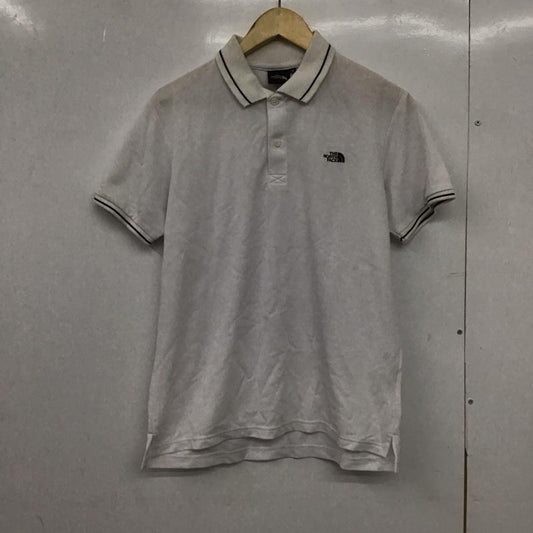 ザノースフェイス THE NORTH FACE ポロシャツ 半袖 nt21414 ベーシックラインポロシャツ 半袖カットソー M ロゴ、文字 白 / ホワイト /  メンズ USED 古着 中古 10148243