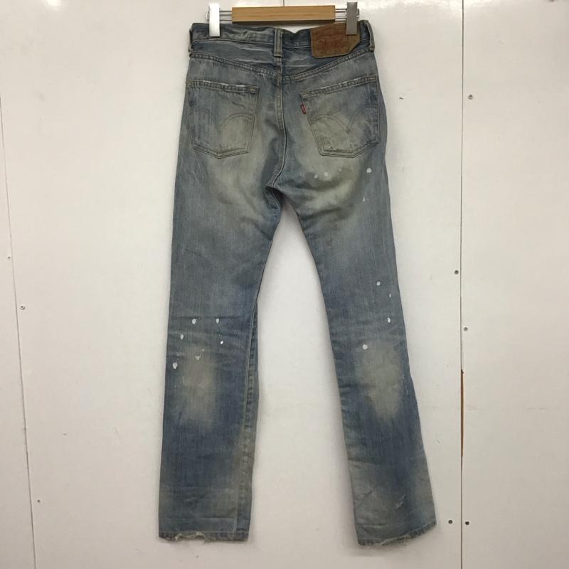 リーバイス Levi s パンツ デニム、ジーンズ 08501-01 ボタンフライ 501 W28 L32 ダメージ 28インチ 無地 青 / ブルー /  メンズ USED 古着 中古 10140197