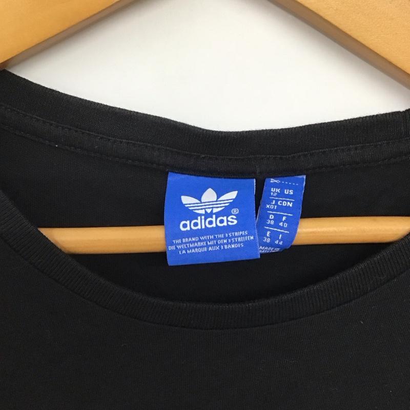 アディダス adidas Tシャツ 半袖 プリント 黒 / ブラック /  レディース USED 古着 中古 10144585