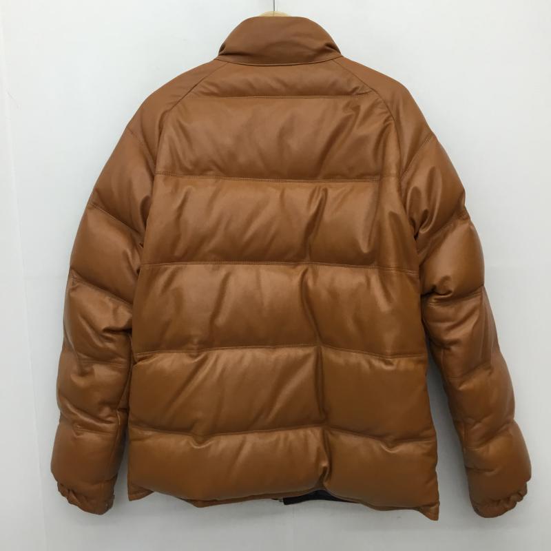 アベイシングエイプ A BATHING APE ジャケット、上着 ダウンジャケット LEATHER CLASSIC DOWN JACKET　シープスキン M 無地 茶 / ブラウン /  メンズ USED 古着 中古 10143958