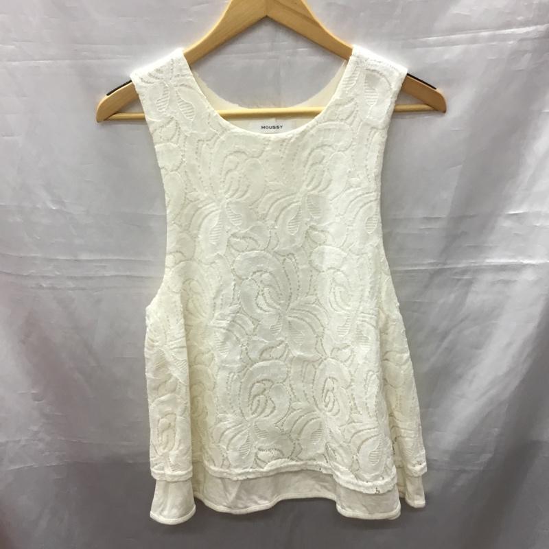 マウジー MOUSSY トップス トップス 0108SW80-0980 ノースリーブ チュニック FREE レース柄 オフホワイト / オフホワイト /  レディース USED 古着 中古 10118187