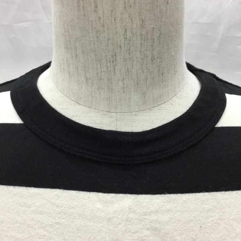 ショット schott Tシャツ 半袖 半袖Tシャツ プリントTシャツ 半袖カットソー XL ボーダー柄 白 / ホワイト / X 黒 / ブラック /  メンズ USED 古着 中古 10120455