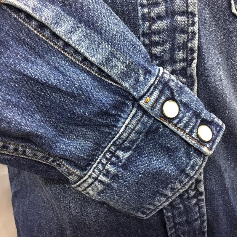 ブルーブルー BLUE BLUE シャツ、ブラウス 長袖 S 無地 インディゴ / インディゴ /  メンズ USED 古着 中古 10121706