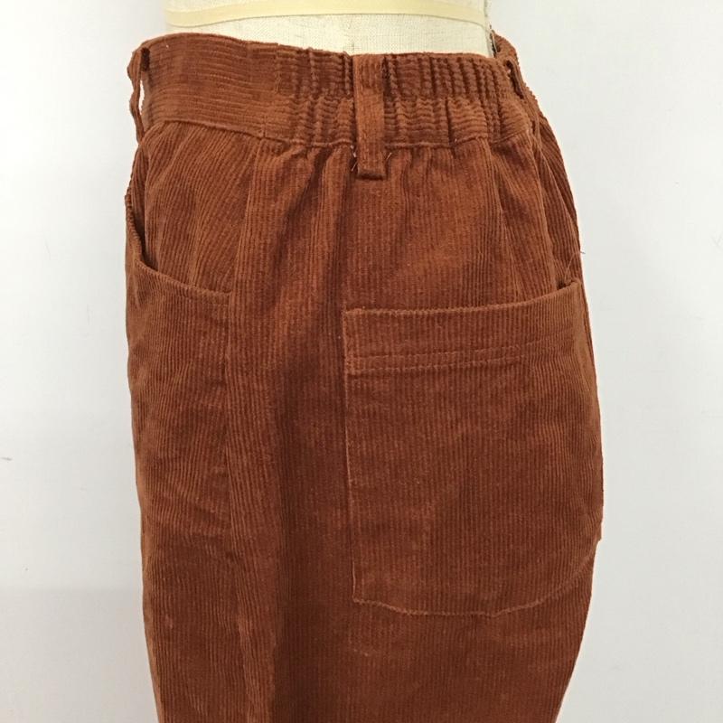 エヘカソポ ehka sopo ボトムス ボトムス 1405941 コーデュロイパンツ FREE 無地 茶 / ブラウン /  レディース USED 古着 中古 10120760