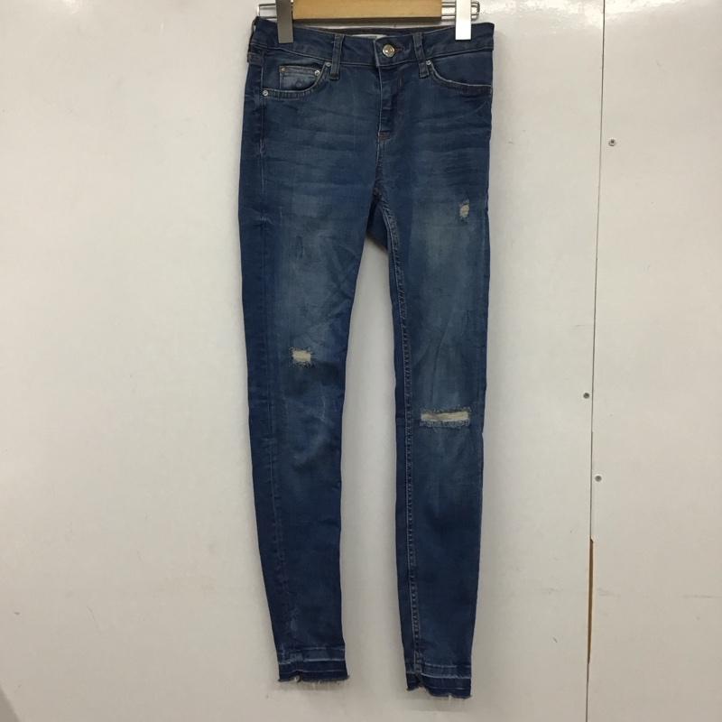 ザラ ZARA パンツ デニム、ジーンズ 34 無地 インディゴ / インディゴ /  レディース USED 古着 中古 10133151