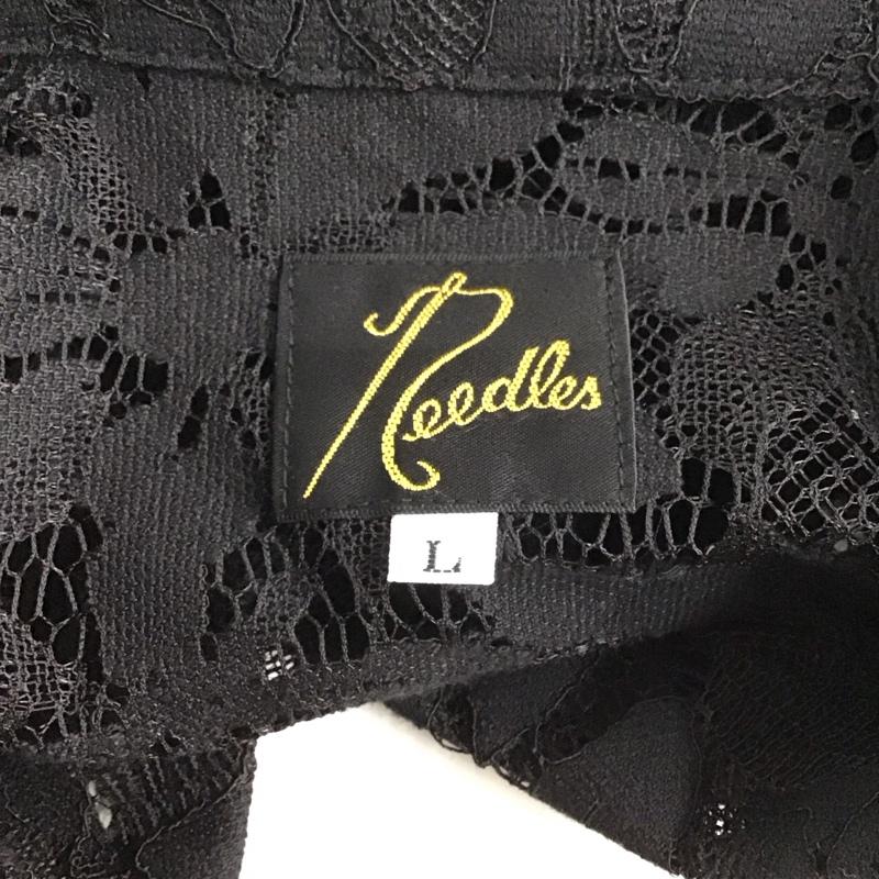 ニードルス Needles シャツ、ブラウス 半袖 半袖シャツ 総柄シャツ シースルーシャツ L 総柄 黒 / ブラック /  メンズ USED 古着 中古 10125511