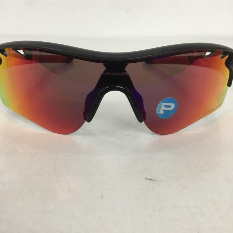 オークリー OAKLEY めがね・サングラス サングラス OO9181-23 131 RADARLOCK ミラーレンズ スポーツサングラス 箱有 ロゴ、文字 黒 / ブラック / X 赤 / レッド /  メンズ USED 古着 中古 10126879