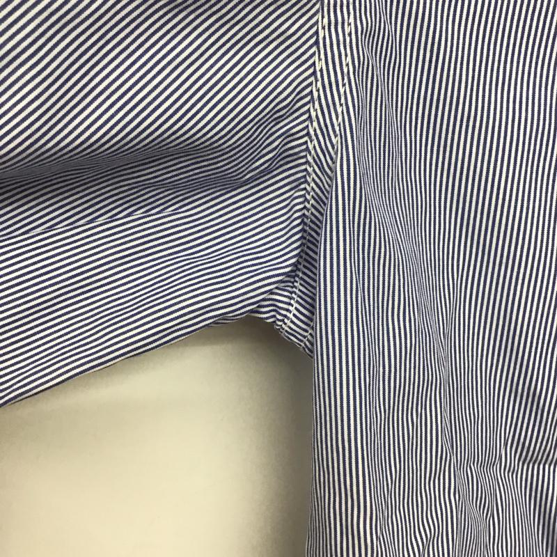 スティル バイ ハンド STILL BY HAND シャツ、ブラウス 半袖 半袖シャツ ストライプシャツ ボタンダウンシャツ 46 ストライプ 白 / ホワイト / X 水色 / ライトブルー /  メンズ USED 古着 中古 10147514