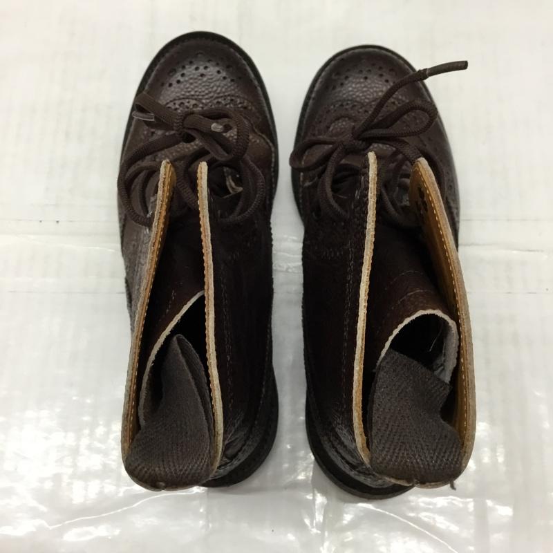 トリッカーズ Tricker s ブーツ ショートブーツ ウィングチップ SHIPS カントリーブーツ 箱有 無地 ダークブラウン / ダークブラウン /  レディース USED 古着 中古 10120561