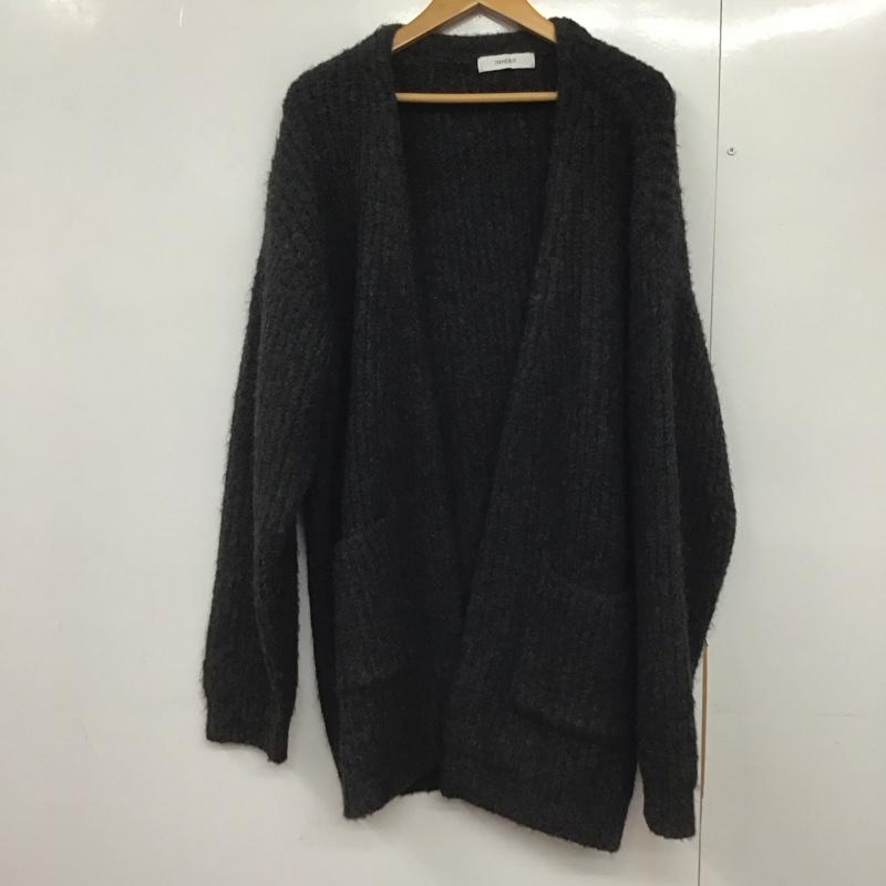 インヘリット INHERIT カーディガン 長袖 長袖カーディガン ニットカーデガン 前開き L 無地 灰 / グレー /  メンズ USED 古着 中古 10141797
