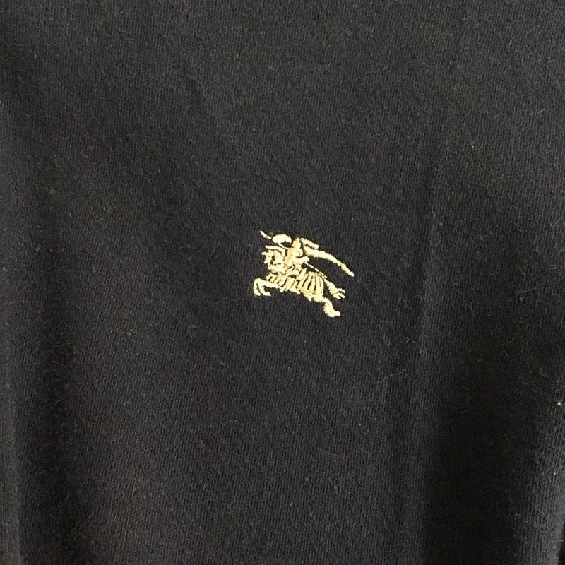 バーバリーブラックレーベル BURBERRY BLACK LABEL カットソー 長袖 長袖カットソー ヘンリーネックカットソー 2 ロゴ、文字 黒 / ブラック /  メンズ USED 古着 中古 10130127