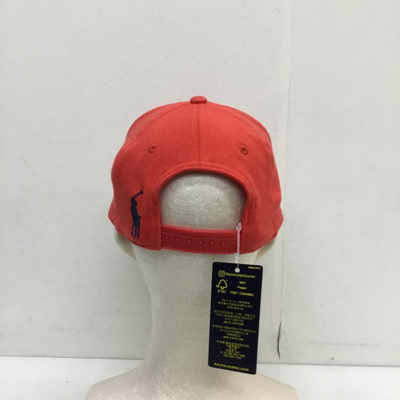 ポロラルフローレン POLO RALPH LAUREN 帽子 キャップ FREE ロゴ、文字 赤 / レッド /  メンズ USED 古着 中古 10124387