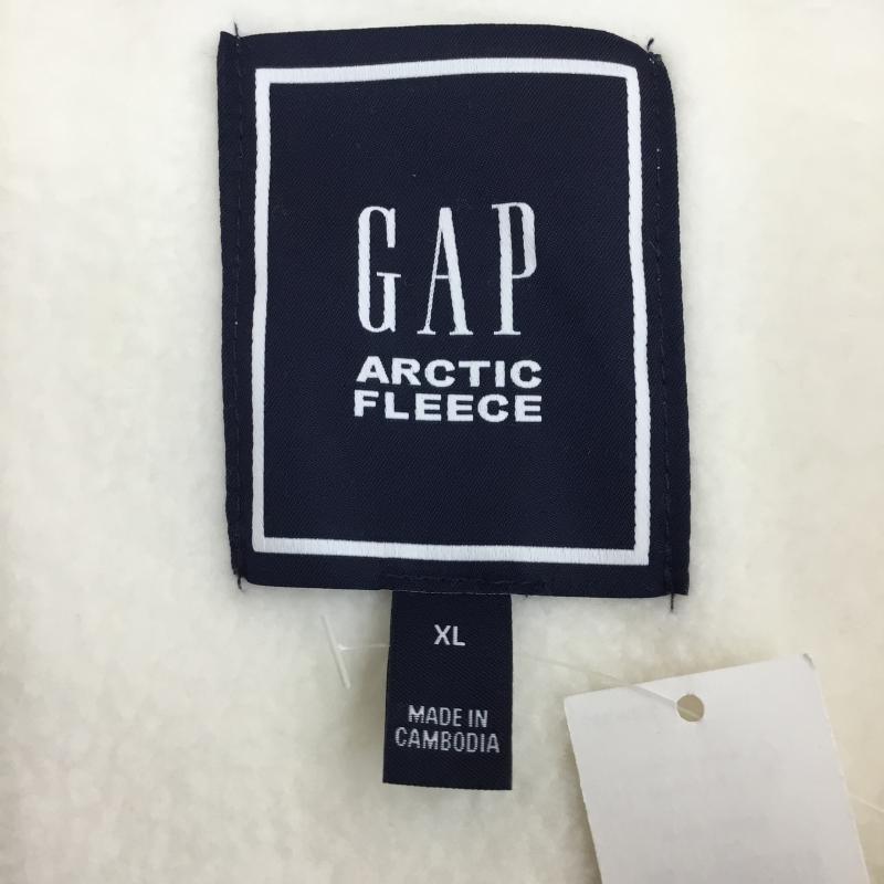ギャップ GAP トレーナー 長袖 フリース　ハーフジップ XL 無地 白 / ホワイト /  メンズ USED 古着 中古 10138704