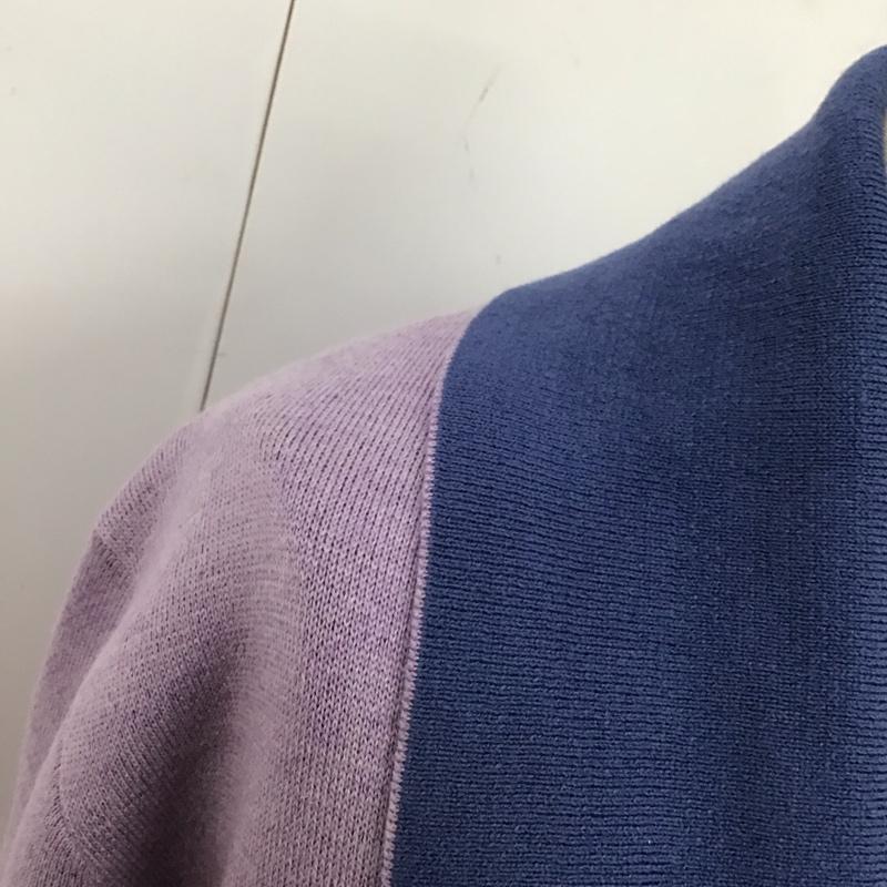 ニコアンド niko and... カーディガン 長袖 ロングニットカーディガン 長袖ニットカーディガン 前開き 3 無地 紫 / パープル /  レディース USED 古着 中古 10122437
