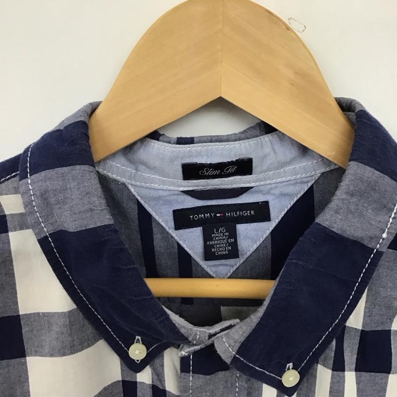 トミーヒルフィガー TOMMY HILFIGER シャツ、ブラウス 半袖 半袖シャツ チェックシャツ カラーシャツ L チェック マルチカラー / マルチカラー /  メンズ USED 古着 中古 10150867