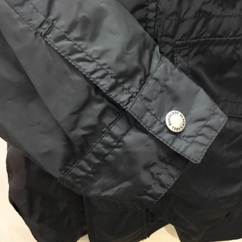 バーバリーブラックレーベル BURBERRY BLACK LABEL ジャケット、上着 ジャンパー、ブルゾン ジップアップジャケット ジャンパー ジャケット カジュアルジャケット アウター L 無地 黒 / ブラック /  メンズ USED 古着 中古 10108236