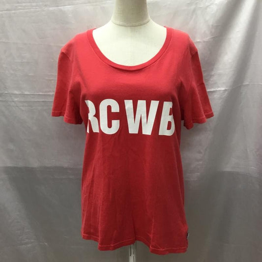 アールシーダブリュービー RCWB Tシャツ 半袖 半袖カットソー プリントTシャツ クルーネックカットソー M ロゴ、文字 赤 / レッド /  メンズ USED 古着 中古 10118473