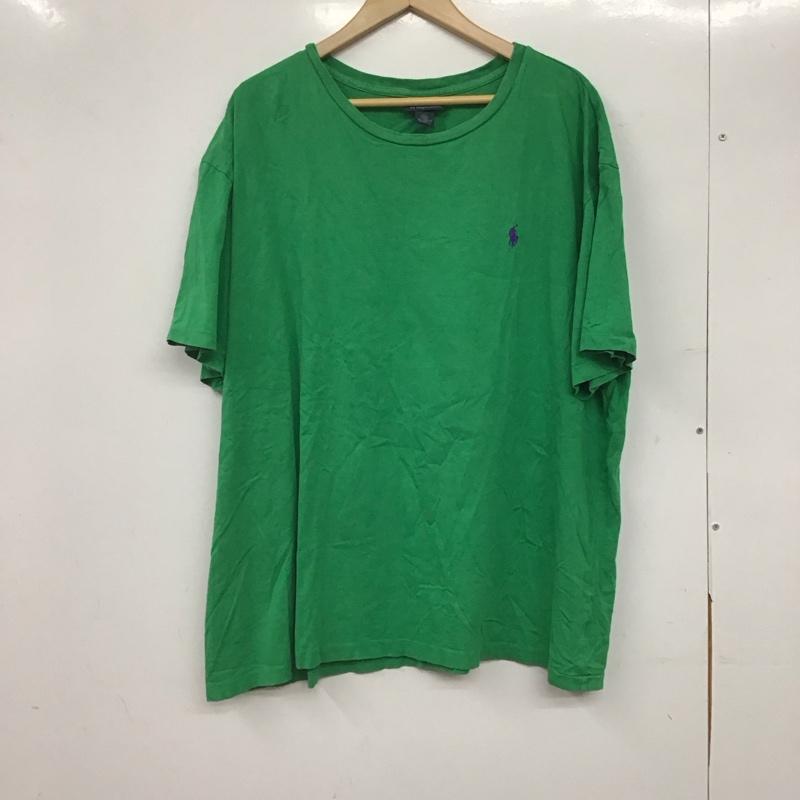 ポロバイラルフローレン Polo by RALPH LAUREN Tシャツ 半袖 半袖カットソー プリントTシャツ クルーネックカットソー XXL ロゴ、文字 緑 / グリーン /  メンズ USED 古着 中古 10145050