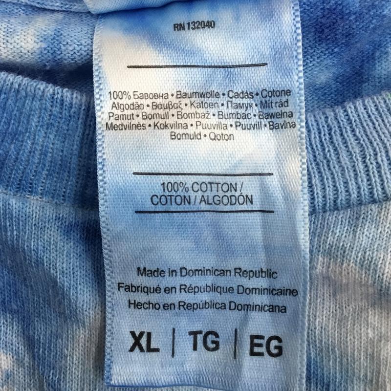 ＵＳフルギ US古着 Tシャツ 半袖 タイダイ染め XL 総柄 水色 / ライトブルー / X 白 / ホワイト / X 青 / ブルー / X 赤 / レッド /  メンズ USED 古着 中古 10133841