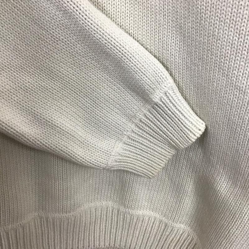 ザラ ZARA ニット、セーター 長袖 長袖ニットカットソー クルーネック セーター L 無地 白 / ホワイト /  メンズ USED 古着 中古 10143189