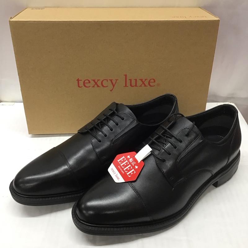 アシックス ASICS 革靴 革靴 TU-7796 texcy luxe ストレートチップ 幅広 箱有 4E 26.5cm 26.5cm 無地 黒 / ブラック /  メンズ USED 古着 中古 10111735