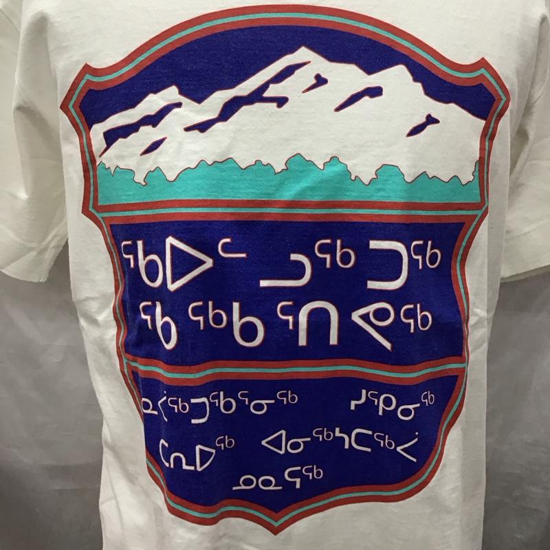 ホワイトマウンテニアリング WHITE MOUNTAINEERING Tシャツ 半袖 WM1071501 クルーネック L プリント 白 / ホワイト /  メンズ USED 古着 中古 10122609