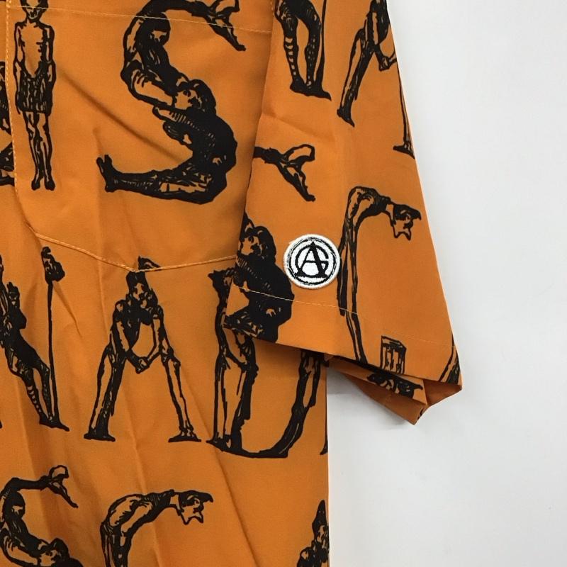 ガリスアディクション GALLIS ADDICTION シャツ、ブラウス 半袖 90-171940 半袖シャツ カラーシャツ プリントシャツ 4 プリント 橙 / オレンジ /  メンズ USED 古着 中古 10129501