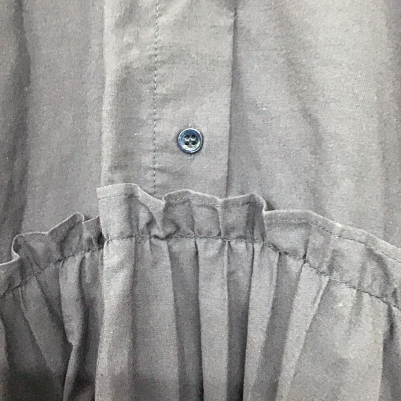ザラ ZARA シャツ、ブラウス 長袖 長袖シャツ 無地シャツ カラーシャツ フレアシャツ S 無地 紺 / ネイビー /  レディース USED 古着 中古 10132661