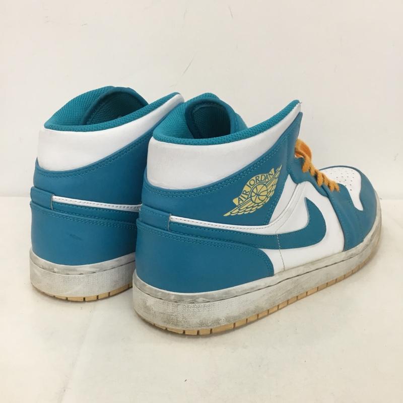 ナイキ NIKE スニーカー スニーカー DQ8426-400 AIR JORDAN 1 MID 28.5cm 28.5cm ロゴ、文字 白 / ホワイト / X 水色 / ライトブルー /  メンズ USED 古着 中古 10150420