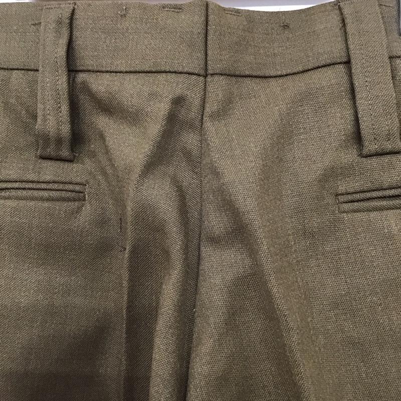 ミリタリー ミリタリー パンツ スラックス British Army Barrack Dress イギリス軍　バラックドレス　トラウザー 無地 茶 / ブラウン /  メンズ USED 古着 中古 10114422