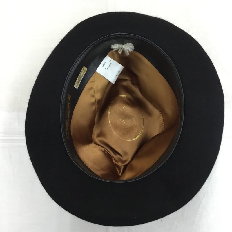 カシラ CA4LA 帽子 ハット Borsalino FREE 無地 黒 / ブラック /  メンズ USED 古着 中古 10145517