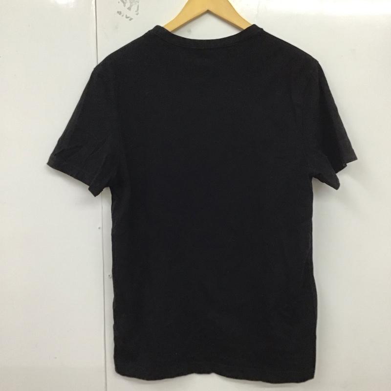 トミーヒルフィガー TOMMY HILFIGER Tシャツ 半袖 半袖カットソー プリントTシャツ クルーネックカットソー L ロゴ、文字 黒 / ブラック /  メンズ USED 古着 中古 10128693