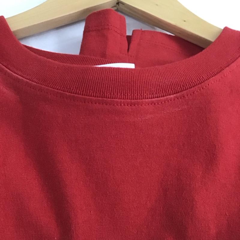 ニコアンド niko and... Tシャツ 半袖 L ロゴ、文字 X プリント 赤 / レッド /  レディース USED 古着 中古 10148422