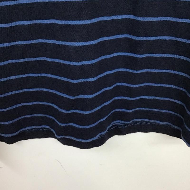 ブルックスブラザーズ BROOKS BROTHERS Tシャツ 半袖 半袖カットソー プリントTシャツ クルーネックカットソー S ボーダー柄 紺 / ネイビー /  メンズ USED 古着 中古 10131488