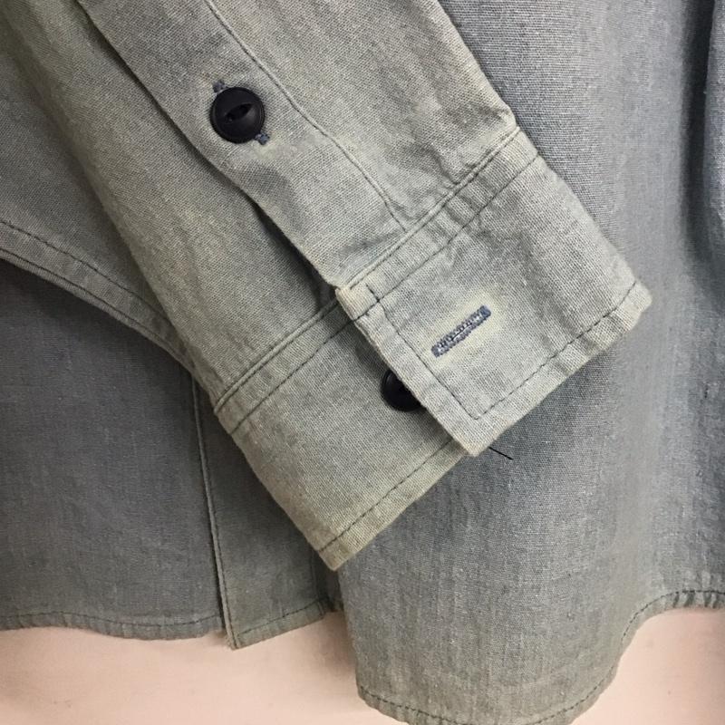 パウン PAWN シャツ、ブラウス 長袖 長袖シャツ 刺繍シャツ カラーシャツ L 刺繍 インディゴ / インディゴ /  メンズ USED 古着 中古 10145262