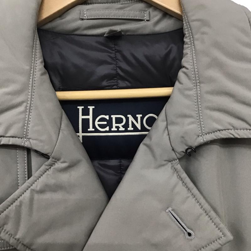 ヘルノ HERNO ジャケット、上着 ジャンパー、ブルゾン ダウンジャケット アウター フロントボタンジャケット 無地 灰 / グレー /  メンズ USED 古着 中古 10146009