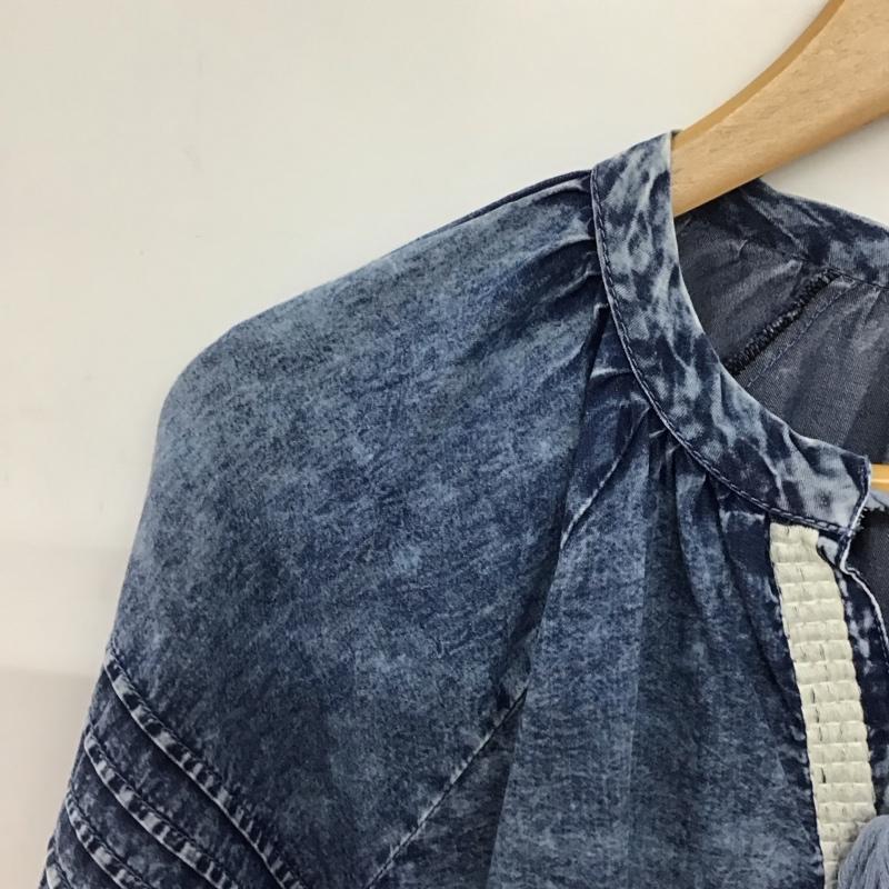 フリークスストア FREAK S STORE ワンピース ロングスカート 長袖ロングワンピース パフスリーブ FREE 刺繍 インディゴ / インディゴ /  レディース USED 古着 中古 10147115