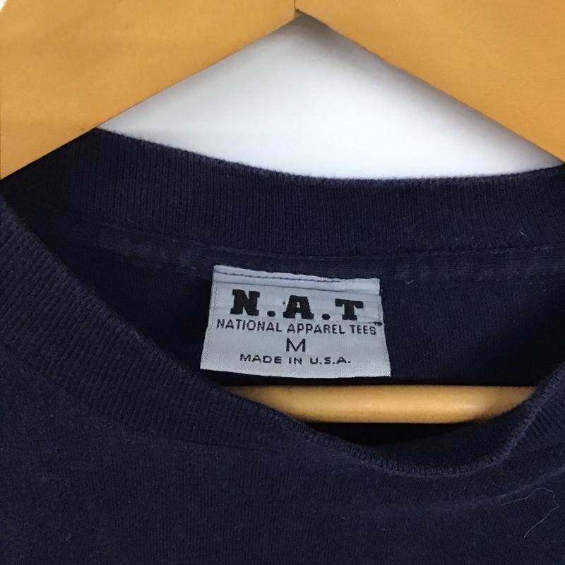 古着 USED Tシャツ 半袖 半袖カットソー プリントTシャツ クルーネックカットソー M プリント 紺 / ネイビー /  メンズ USED 古着 中古 10132418