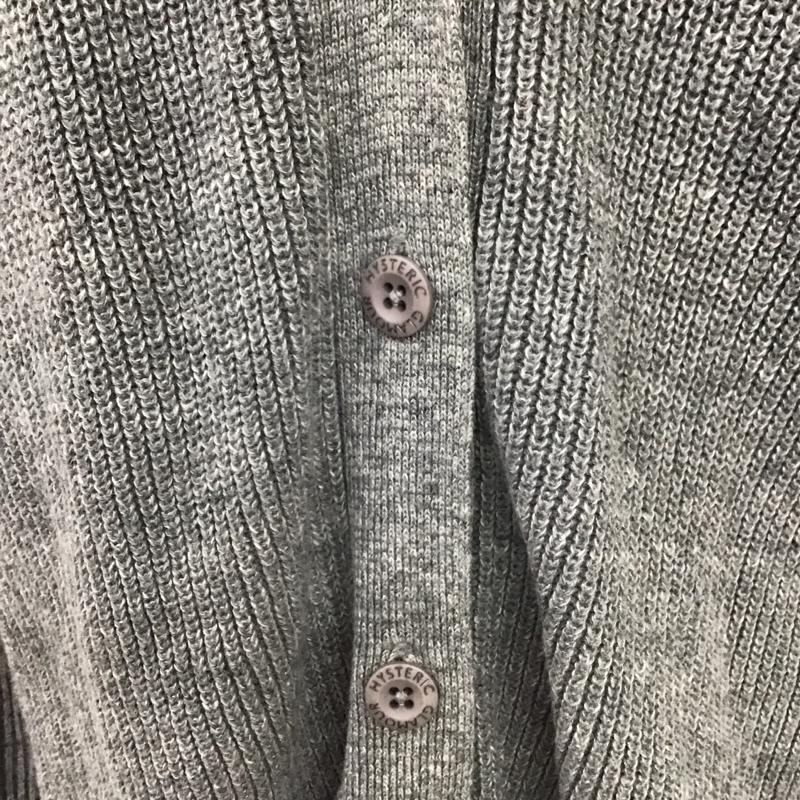 ヒステリックグラマー HYSTERIC GLAMOUR カーディガン 長袖 FREE 無地 灰 / グレー /  レディース USED 古着 中古 10117240