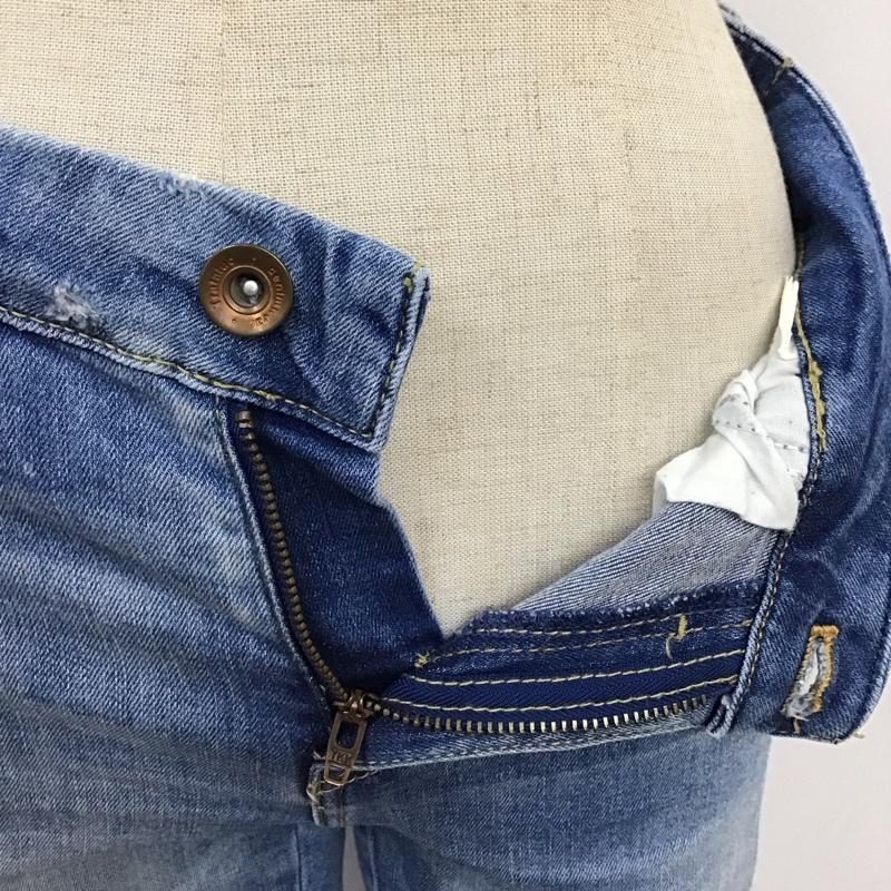 ザラ ZARA TRAFALUC パンツ デニム、ジーンズ ストレッチ スキニー ダメージ加工 青 / ブルー /  レディース USED 古着 中古 10117740